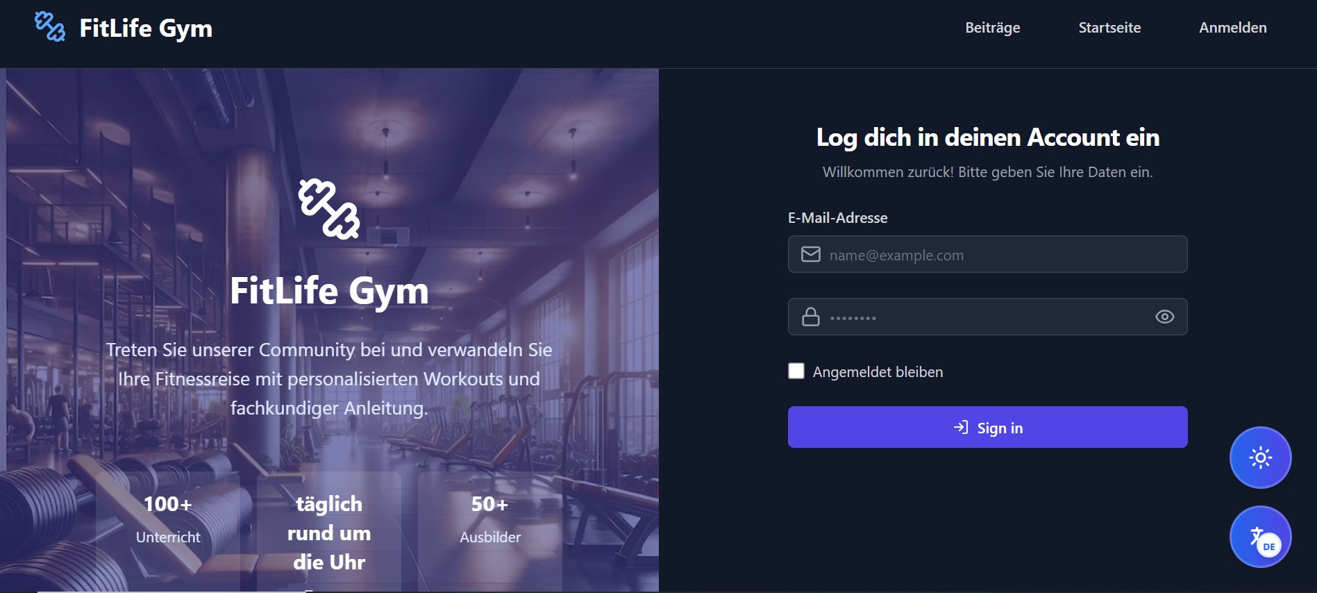 Gym Management Web App
