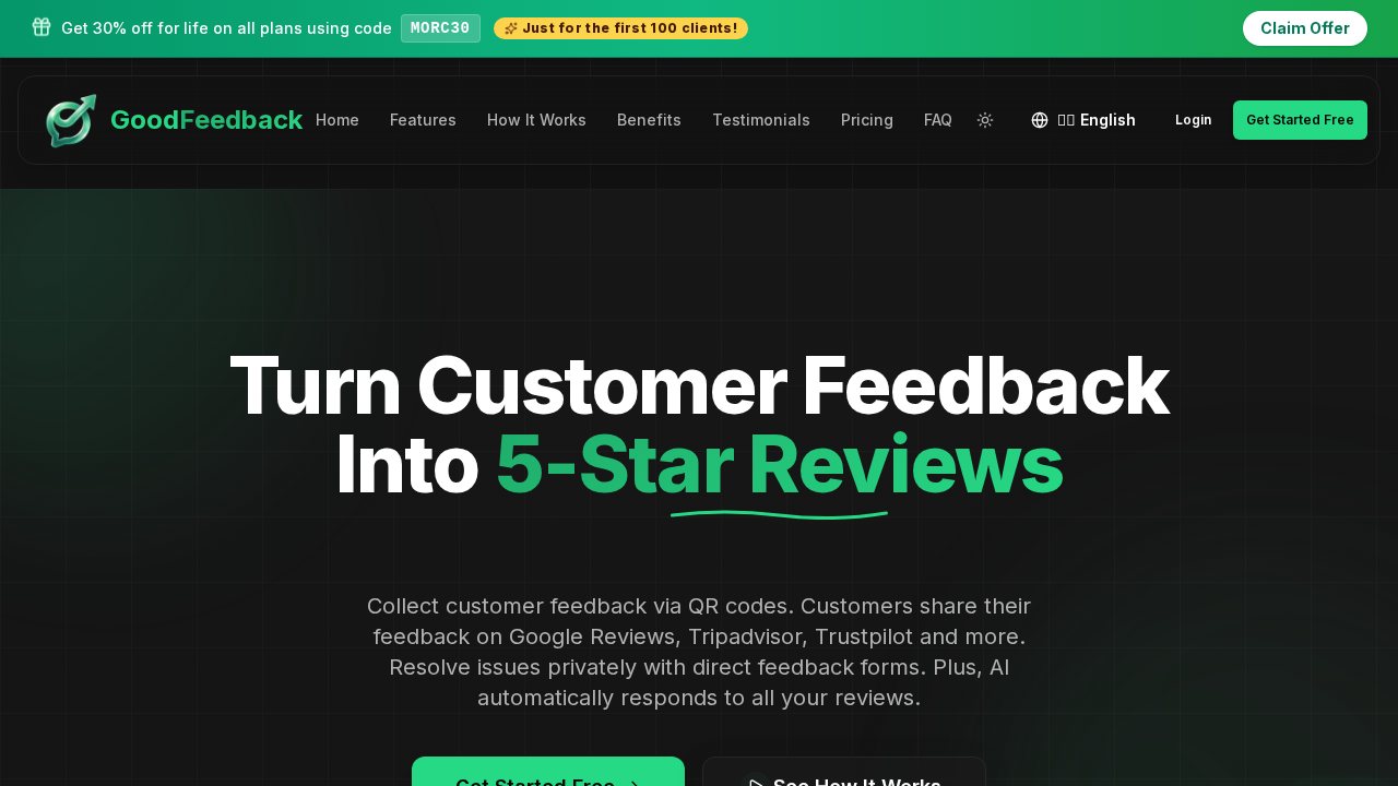 GoodFeedback — Landing